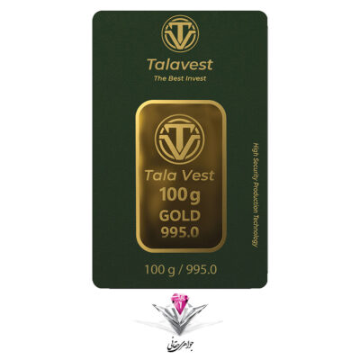 شمش طلا طلاوست 100 گرم / عیار 995