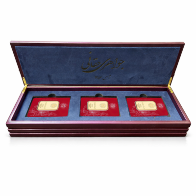 پک سه عددی لوکس شمش آرسس 25 گرمی طلای 24 عیار مناسب برای هدایای سازمانی و گیفت لوکس مدیریتی